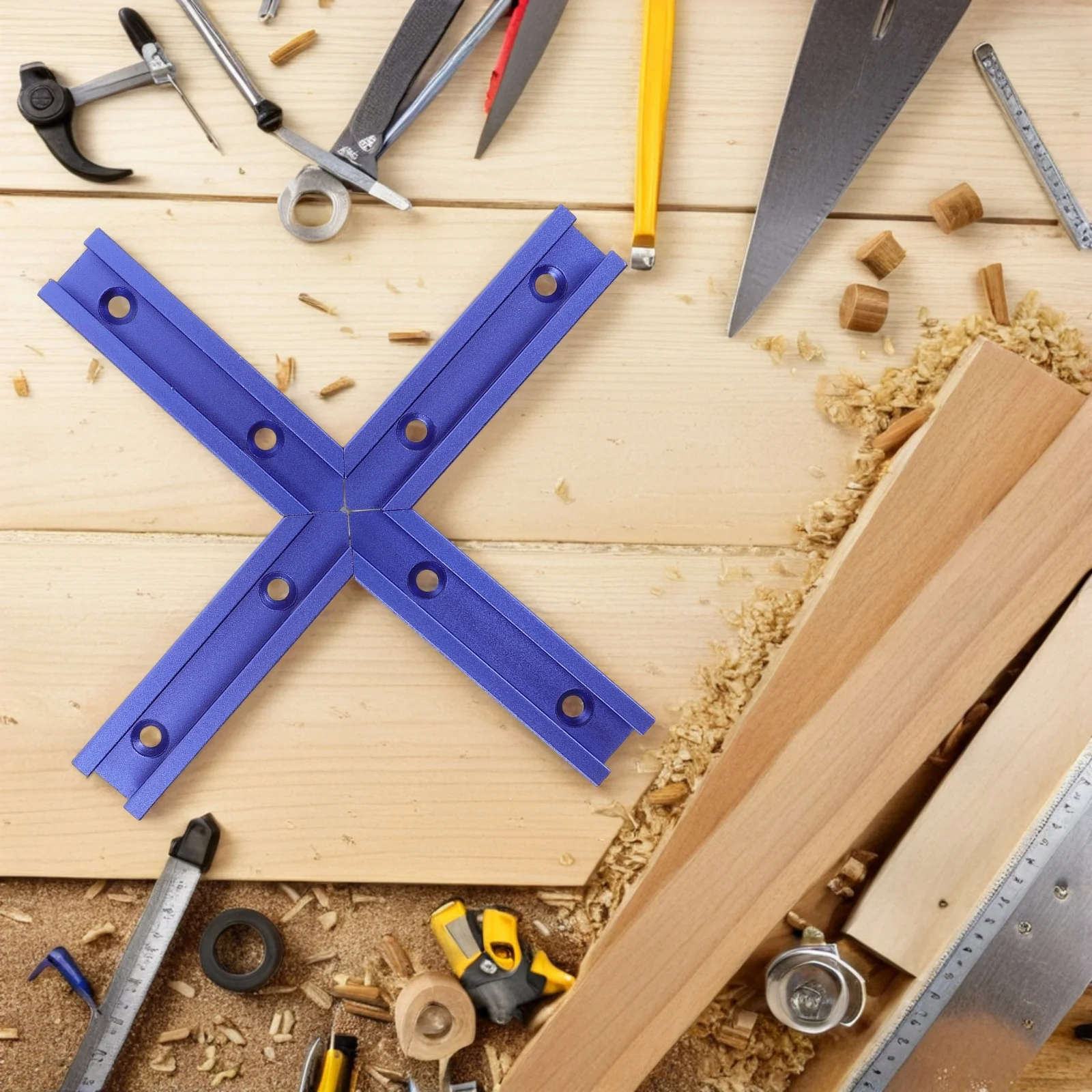 

Woodworking Jig T Joint Clamp Fixture End Rail Clamps Metal Clamping Leg T Slot Accessories Miters Clamps Durable