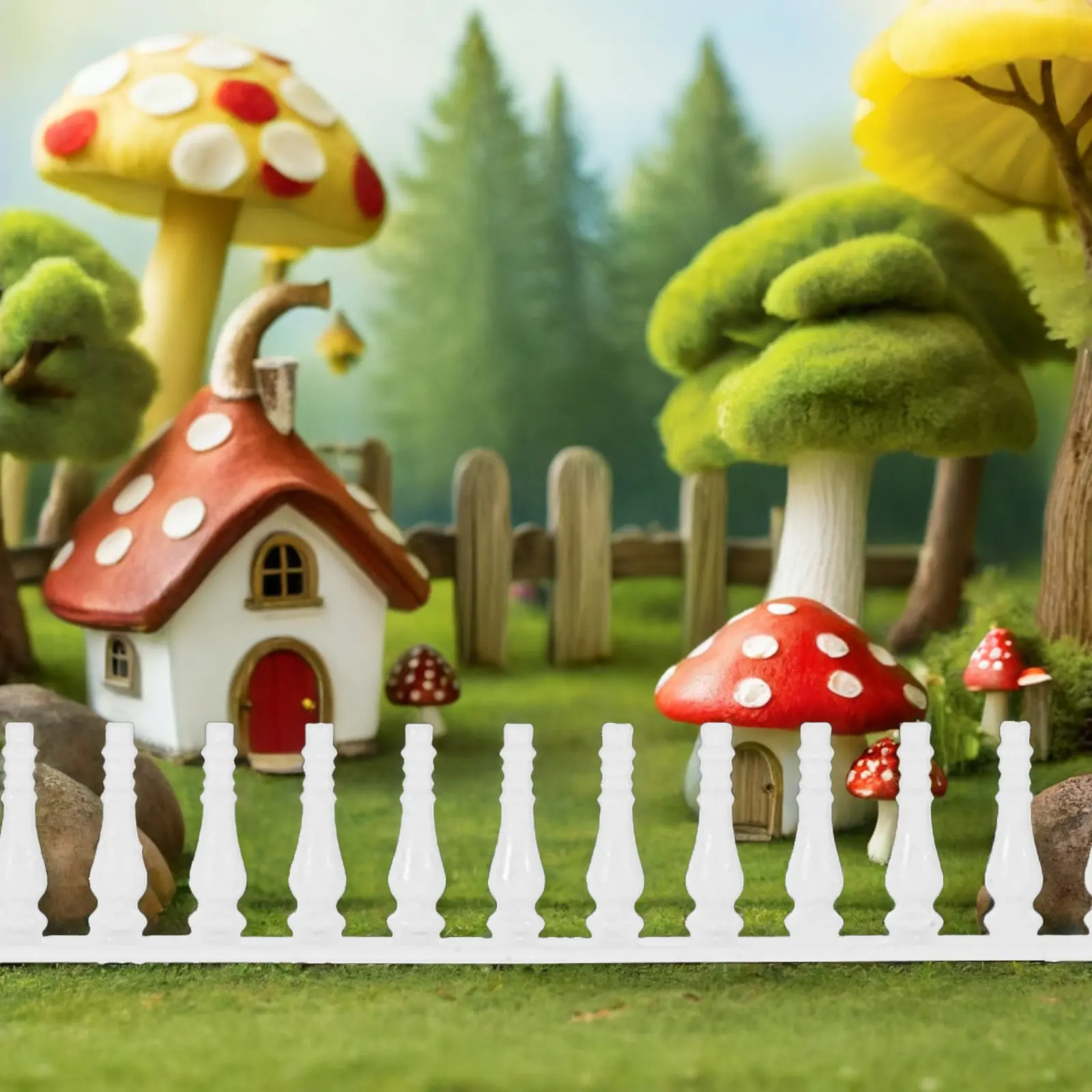 

5Pcs Sand Table Materials Miniature Garden Fence Plastic Railing Decorative Ornamental for DIY Architectural Micro Landscape