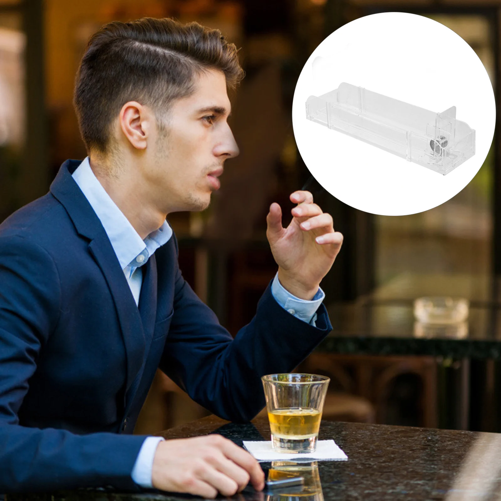 

3 Pcs Cigarette Display Rack Auto push Case Lightweight Durable High quality Material Easy Install Use Plastic Cigarette