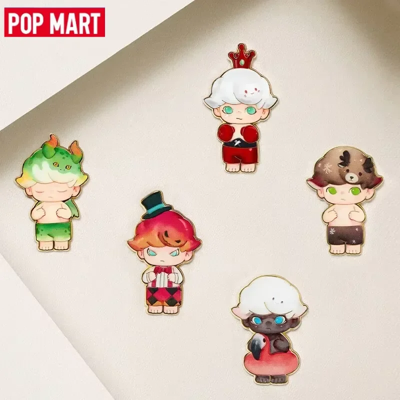 

POP MART DIMOO Retro Badge Series Blind Box Toys Mystery Box Action Figure Guess Bag Ornaments Doll Cute Model Gift Girl