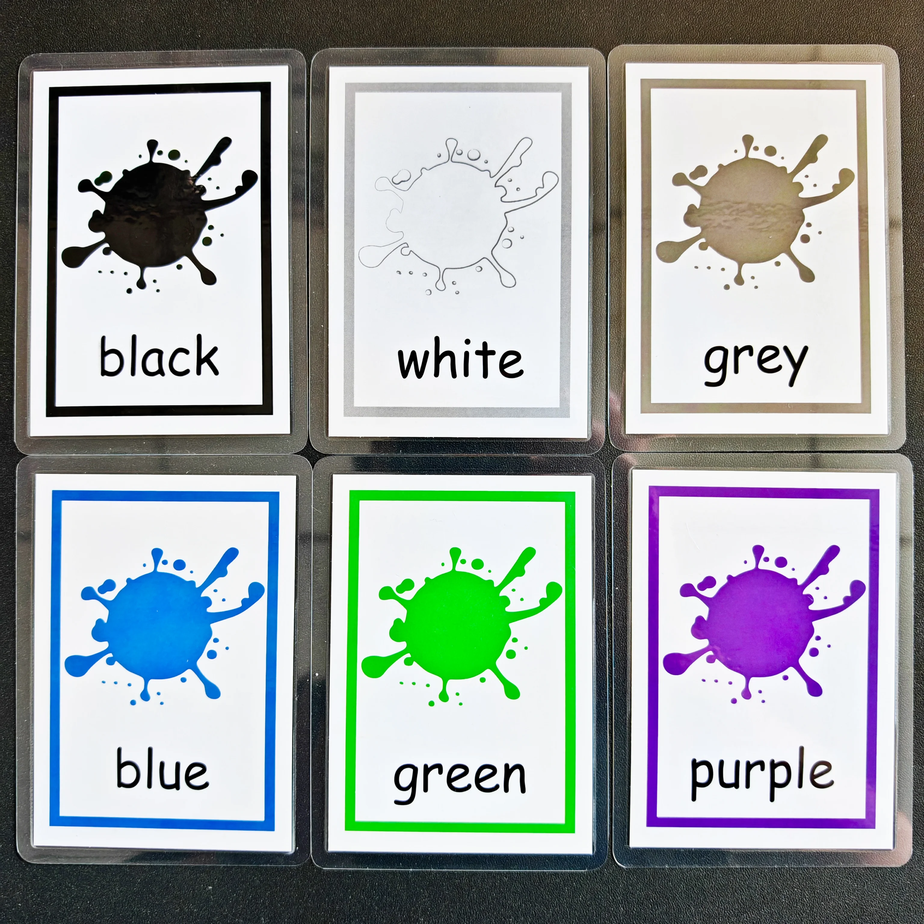 Montessori Baby Learning Card Color Cognition Cartoon English Flash Cards for Children Kids Funny Memory Exercise Game