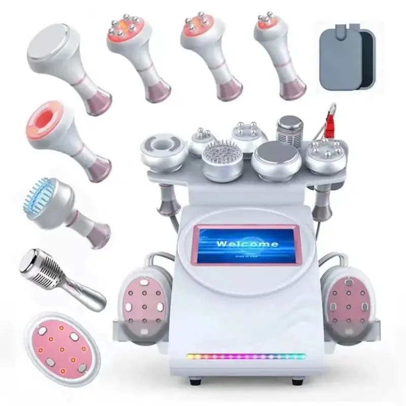 

9 In 1 80K Cavitation Ultrasound Body Slimming Machine RF EMS Lipo Pads Weight Loss Fat Burning Skin Lifting Anti-Wrinkle Machin