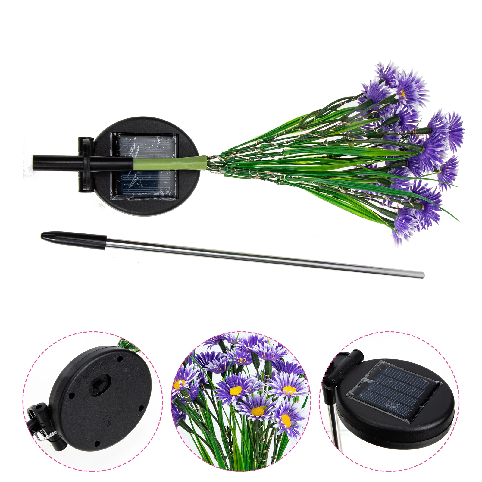 

Outdoor Decor Solar Energy Lights Lighting for Patio Lawn Yard Stainless Steel Pipe