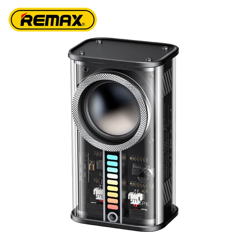 Remax RB-M68 Clear Mecha Wireless Speaker Bluetooth 5.3 TWS interconnection Super Bass 2-speaker Connection