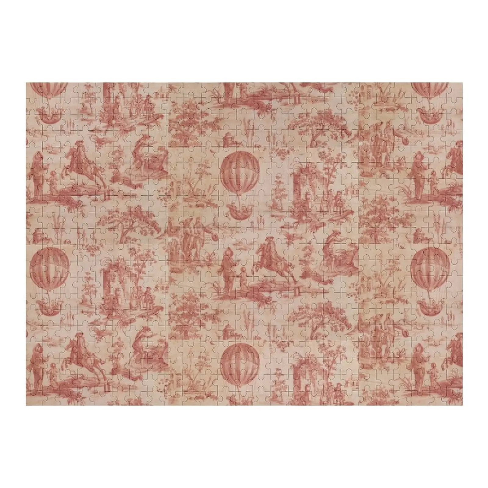 

Французский принт Toile de Jouy 18-го века: Баллон Гаунсей показывает пасторальную сцена в парке в Париже Франция Пазл