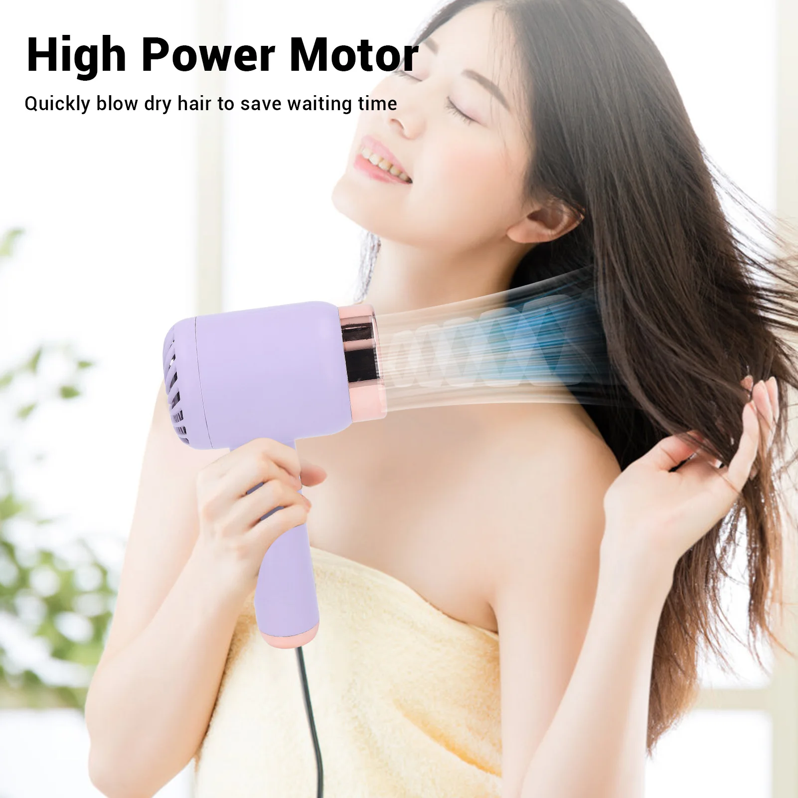 Cordless Ionic Hair Dryer Ionic Hair Dryer Hot Cold  Mode Fast Drying Portable Cordless Blow Dryer for Home Dormitory