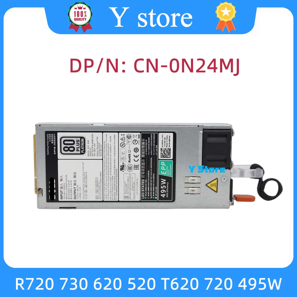 

Y Store для Dell R720 730 620 520 T620 720 Блок питания 495 Вт D495E-S0 DPS-495AB A E495E-S1 N24MJ 3GHW3 33MD5 F495E-S0 9338D