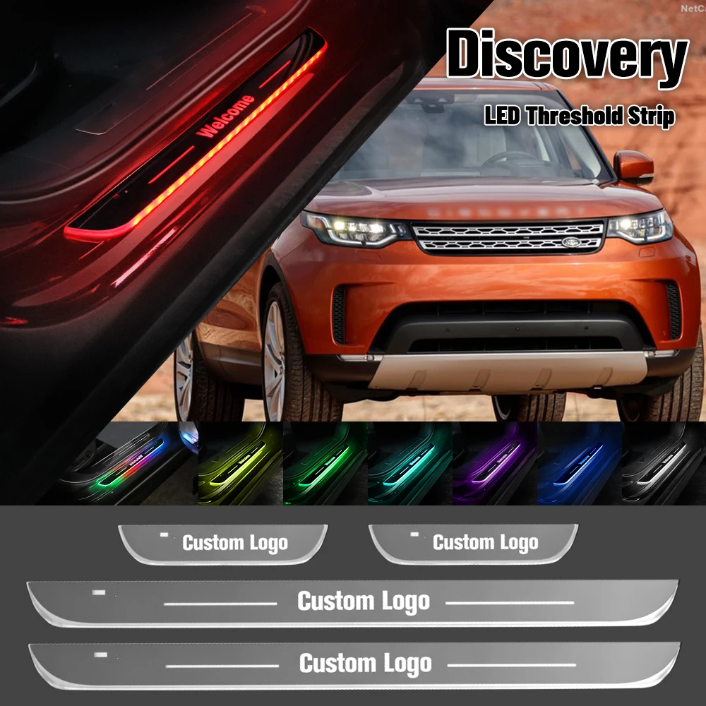 

For Land Rover Discovery 2 3 4 5 Sport Car Door Sill Light Customized Logo LED Welcome Threshold Pedal Lamp Accessories