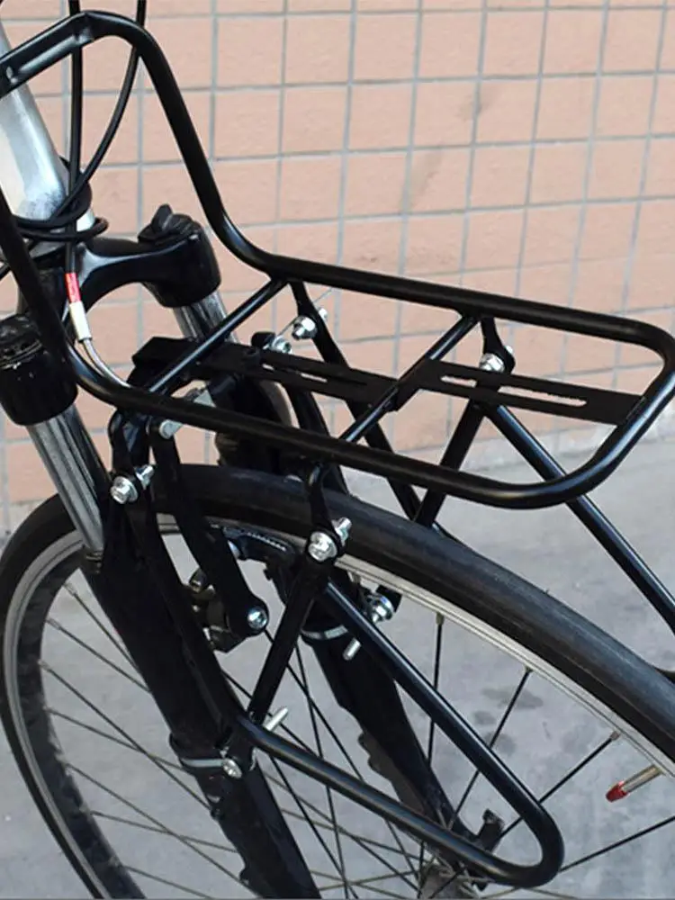 AliExpress Bicycle Front Pannier Rack MTBs Road Bike Cargo Racks Carrier Bag Luggage Shelf Bracket Load Bearing 15kg Cycling Accessories