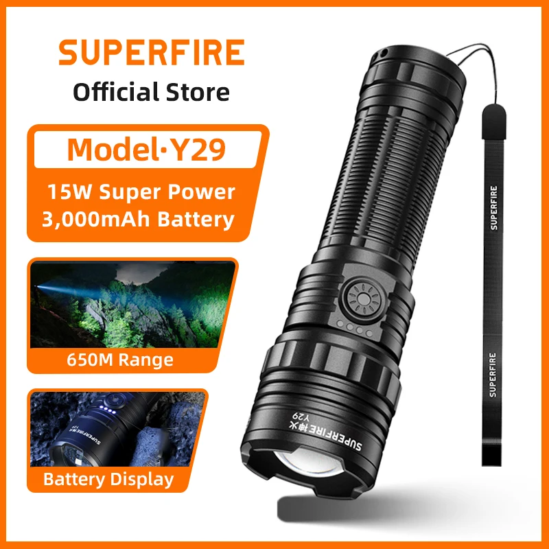 superfire-y29-15w-led-ズーム懐中電灯-650m-超高輝度長距離トーチアルミ合金ポータブル屋外キャンプランタン用