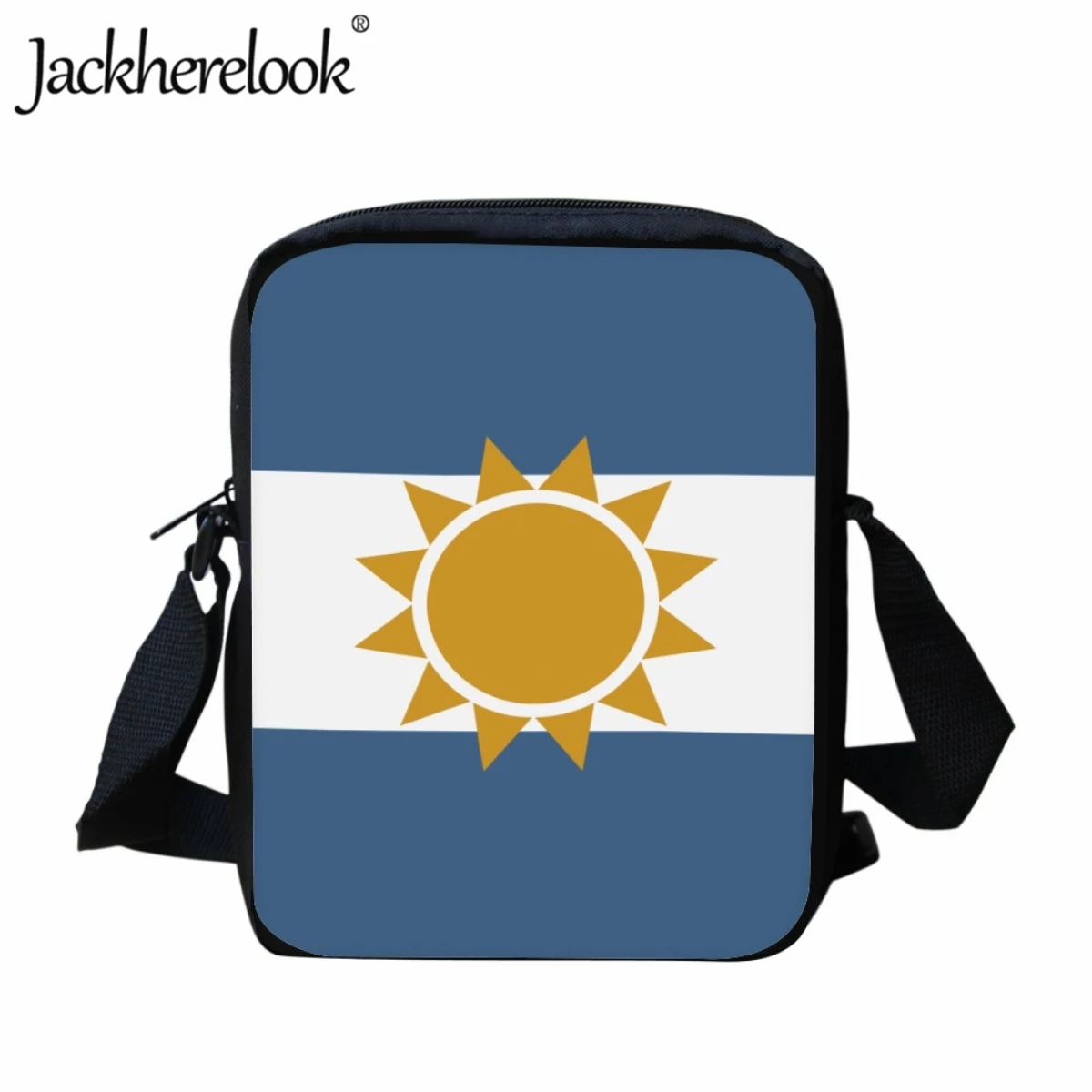 Jackherelook Kids Messenger Bag Casual Travel Small Capacity Shoulder Bag Argentina Flag Design Pupils Children School Lunch Bag