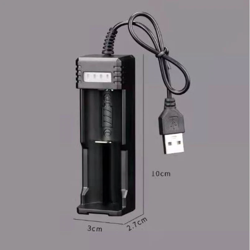 NeW Universal USB Smart Single Slot Charger 18650 Lithium Charger Flashlight Toy 26650 3.7V-4.2V Lighting Power Bank