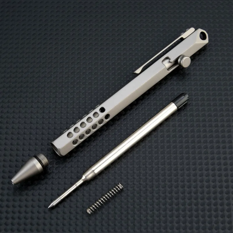 Titanium alloy Portable Pen 1pc Hexagonal Tactical Pen High Quality Multi-function Tool Glass Breaker Camping EDC Writing Pen view 3