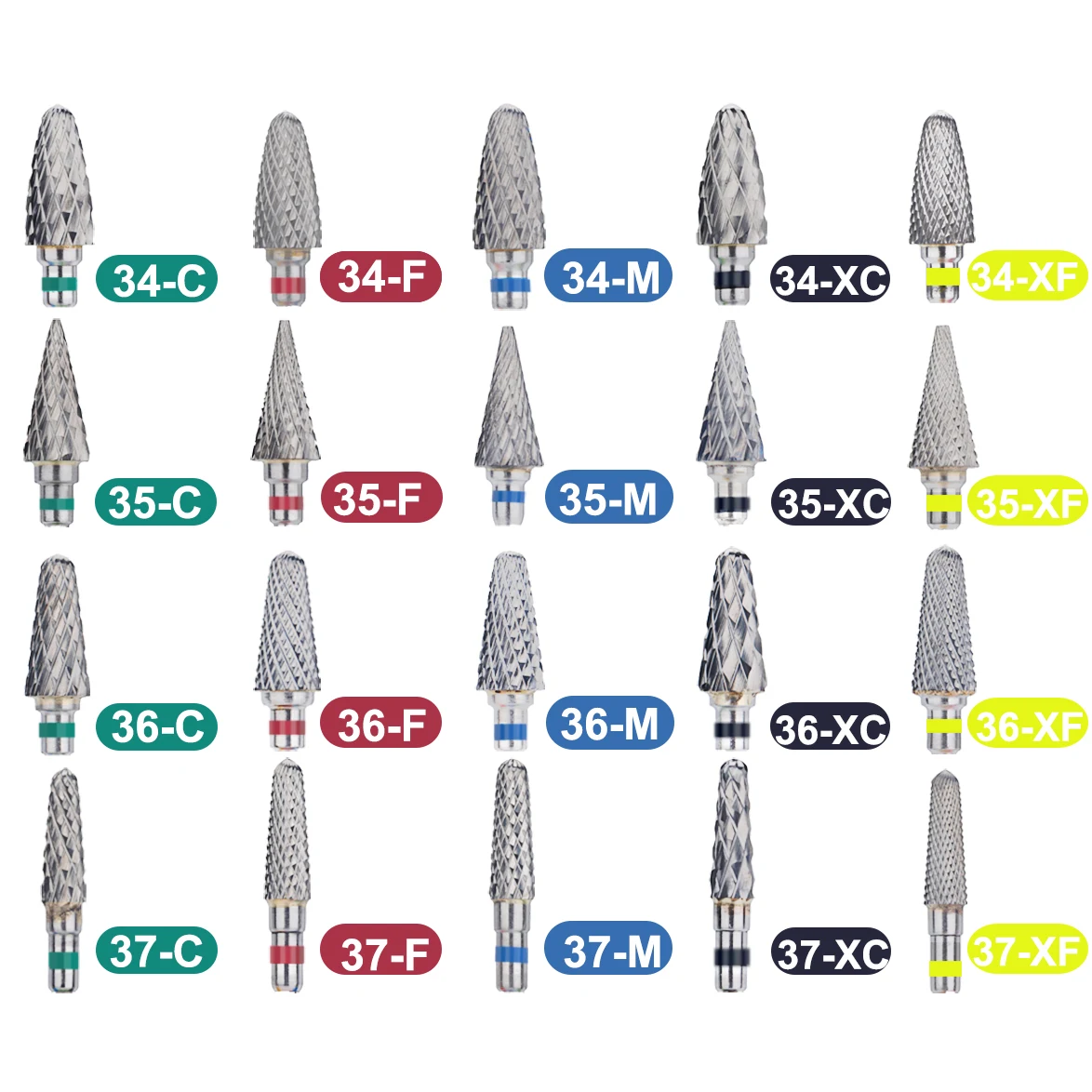 1 pz punte da trapano per unghie in acciaio al tungsteno di alta qualità per la rimozione della cuticola strumento di accessori per trapano per unghie elettrico