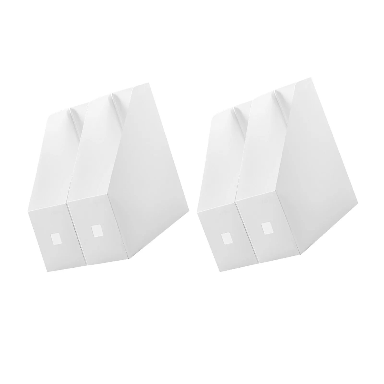 2Pcs Plastic File Holders Desktop Organizers Document Racks Storage Boxes for Office Study Desk Magazine File Holder Vertical
