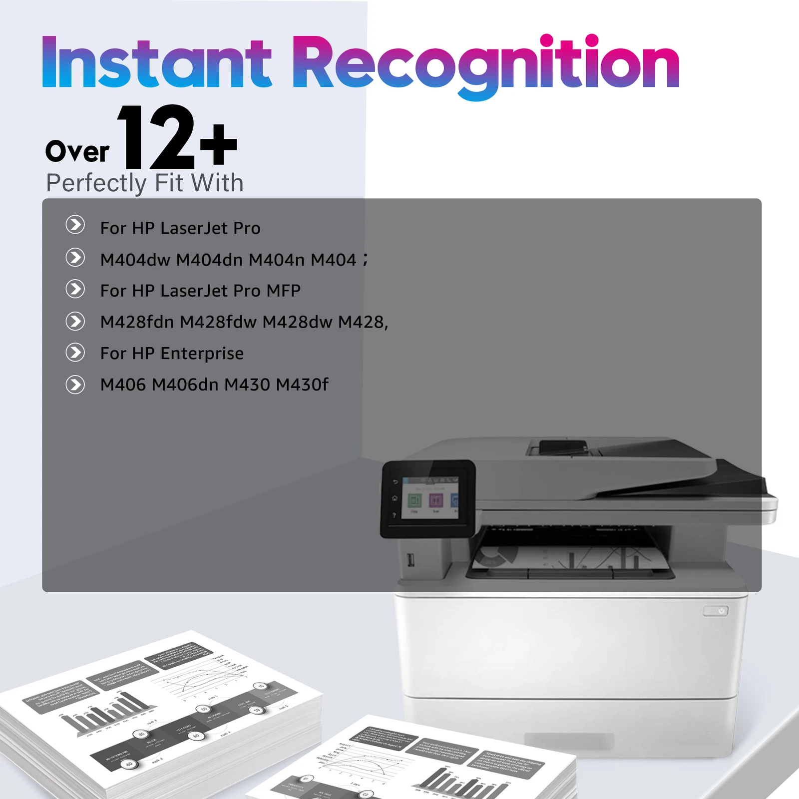 

2 x CF258A 58A Toner for M404 M404n M404dn MFP M428fdw NO CHIP