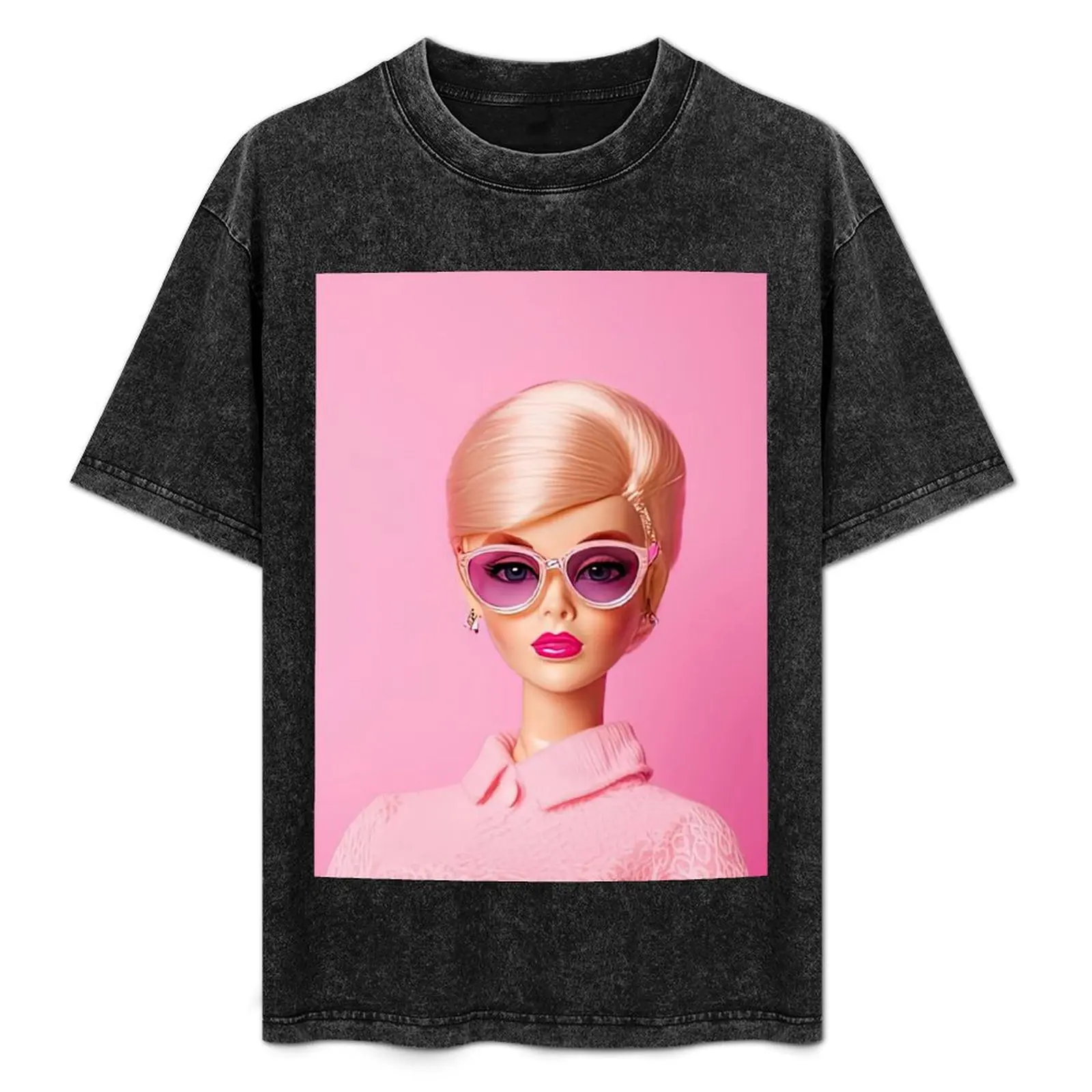 Women Hot Pink T-Shirt Heavy Duty Casual Work Tee
