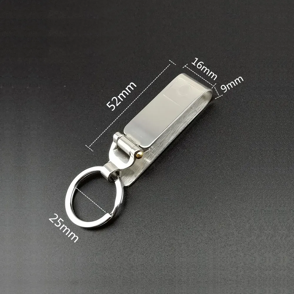 1Pc Anti-Lost Duty Stainless Steel Belt Key Holder Key-Clip Detachable Keyrings for Keys Belt Keychain Men Jewelry Hooks