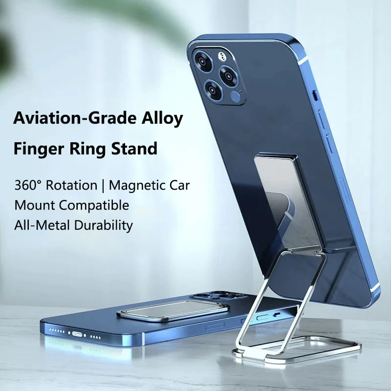 

360° Rotation Mobile Phone Stand metal lazy Finger Kickstand Foldable Telephone Stand for Xiaomi Iphone 15 16 Pro Max Huawei