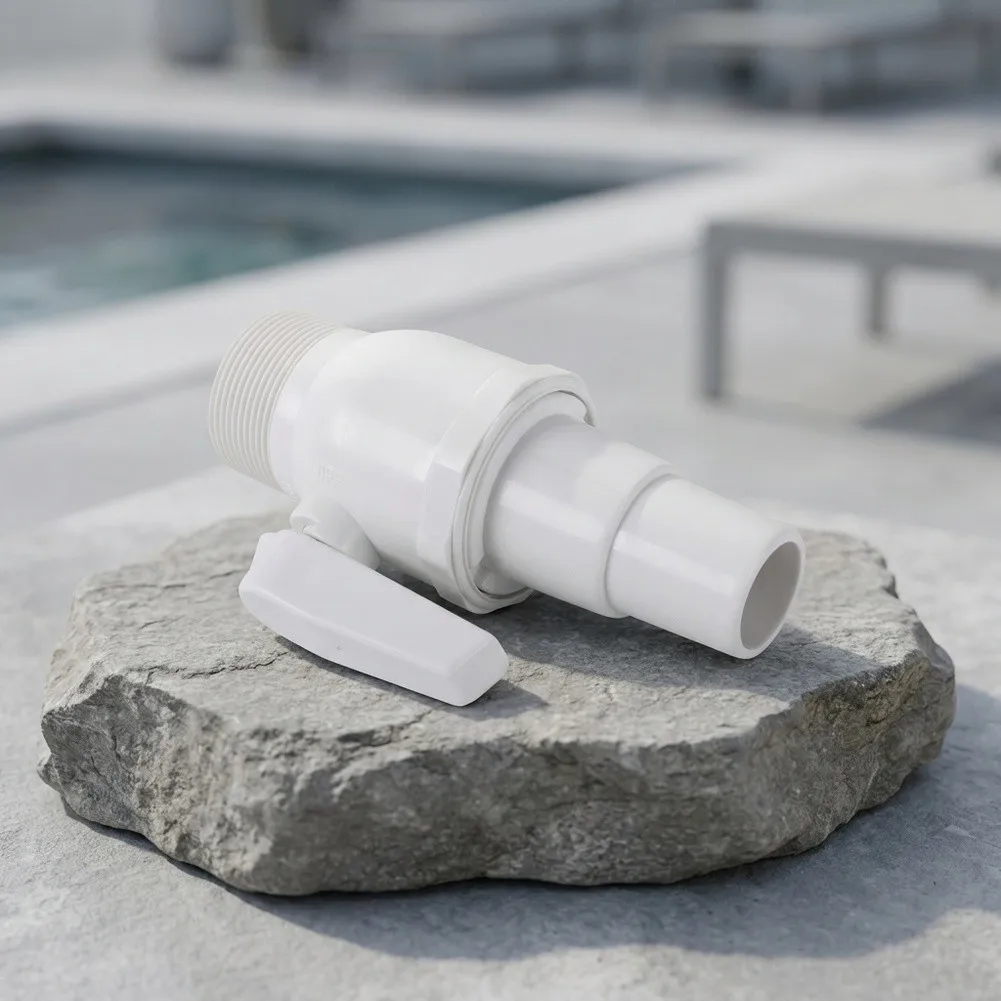 2-Way Ball Valve Pool Pump Valve 1.5 - 1.25in Pool Filter Stop Connector Maximum 50 PSI Pressure Rating For Swimming Pools Parts
