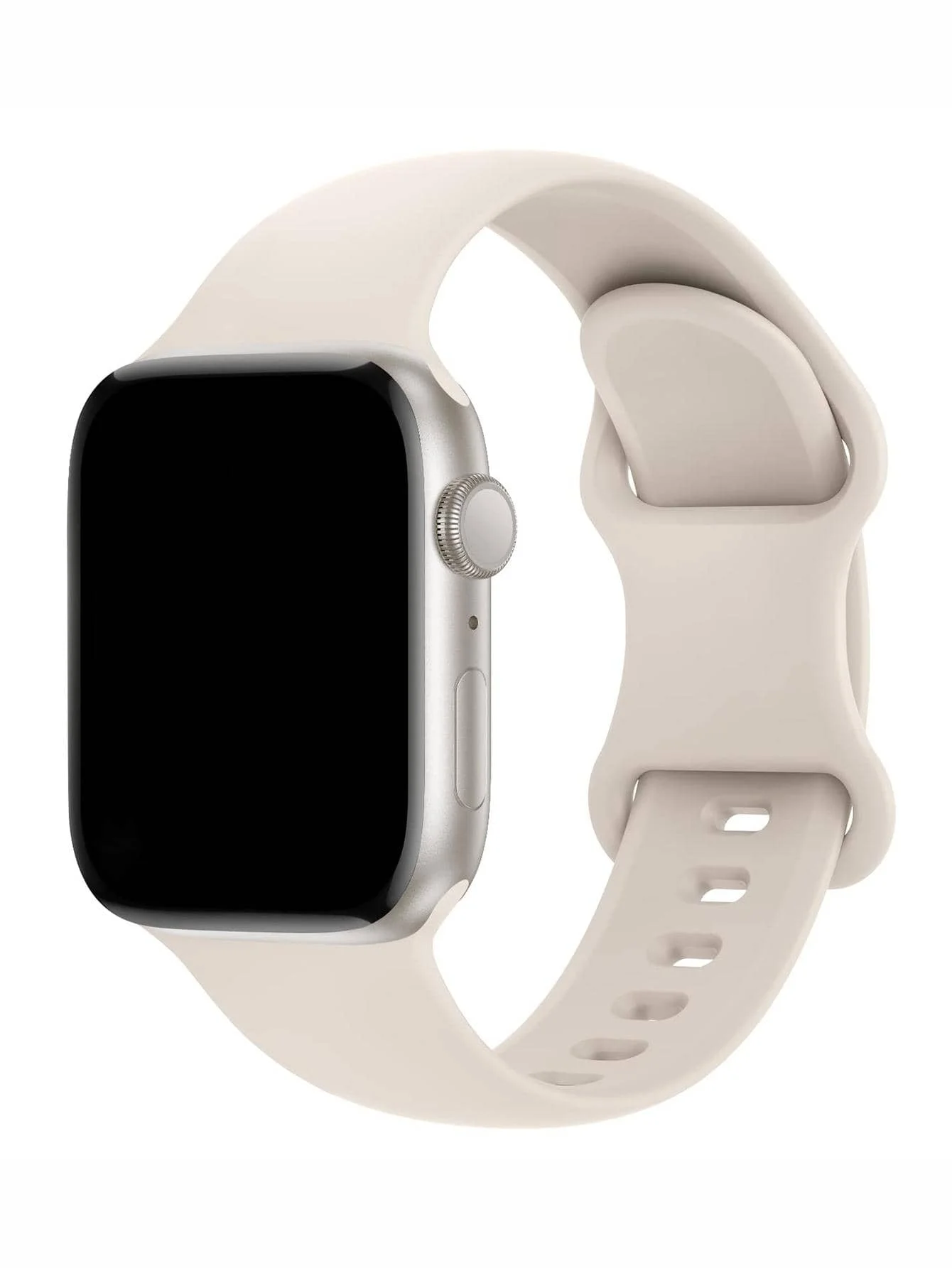 

Мягкий силиконовый ремешок для умных часов 38-49 мм, бежевый спортивный ремешок