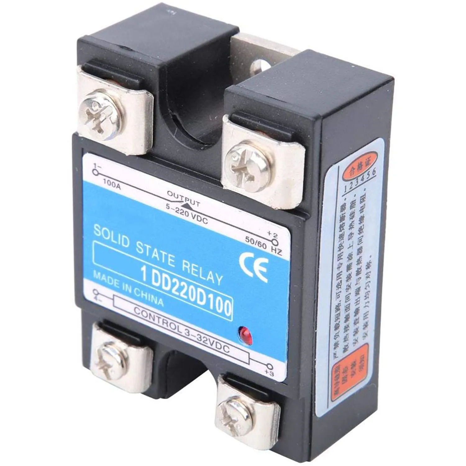 DC-DC Solid State Relay 100A Solid State Relay For SSR DC-DC Input 3-32V DC Load 5-220V DD220D100 SCR Photoelectric Composition