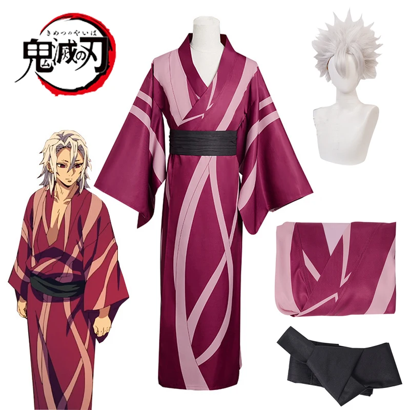

Shinazugawa Sanemi Cosplay Anime Demon Slayer Sanemi Shinazugawa Cosplay Costume Kimono Wig Halloween Costumes for Men Women