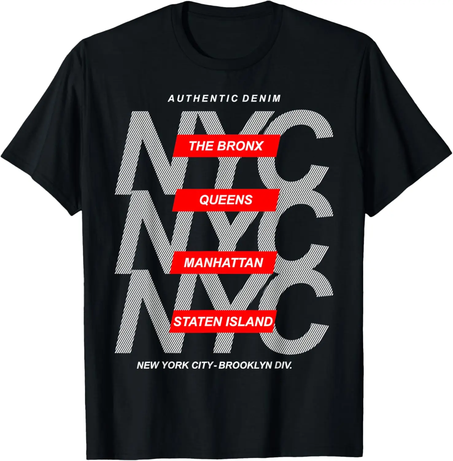 NYC The Bronx Queens Manhattan Staten Island T-Shirt