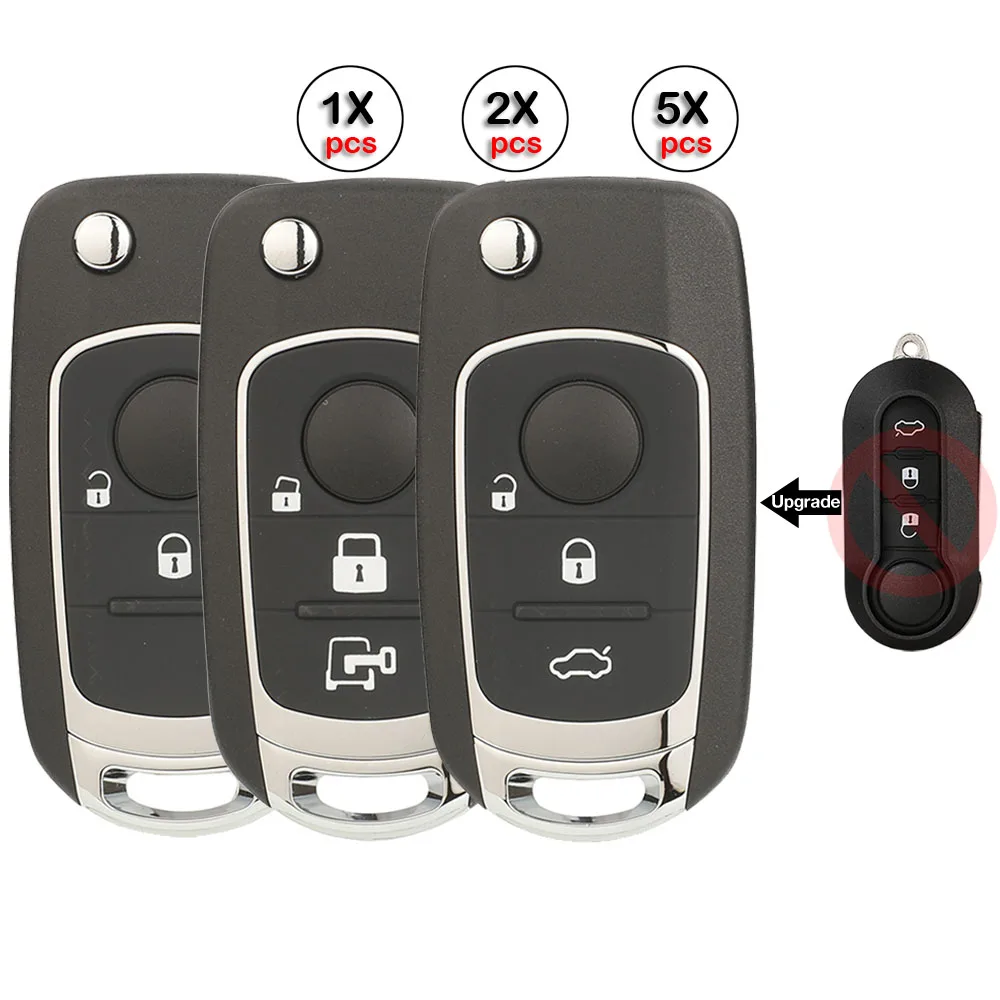 jingyuqin modified Remote Key Case Shell For Fiat 500 Panda Punto Bravo Doblo Peugeot Boxer Citroen Relay Ducato Lancia Musa