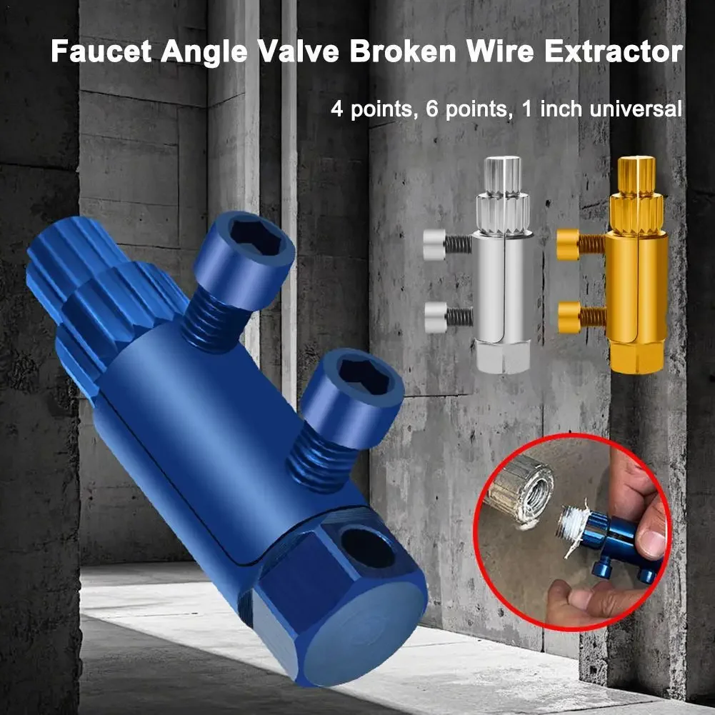 Upgrade Faucet Angle Valves Broken Wire Extractor, Universal Damage Screw Extractor Remover Tool, Household Manual Plumber Tool