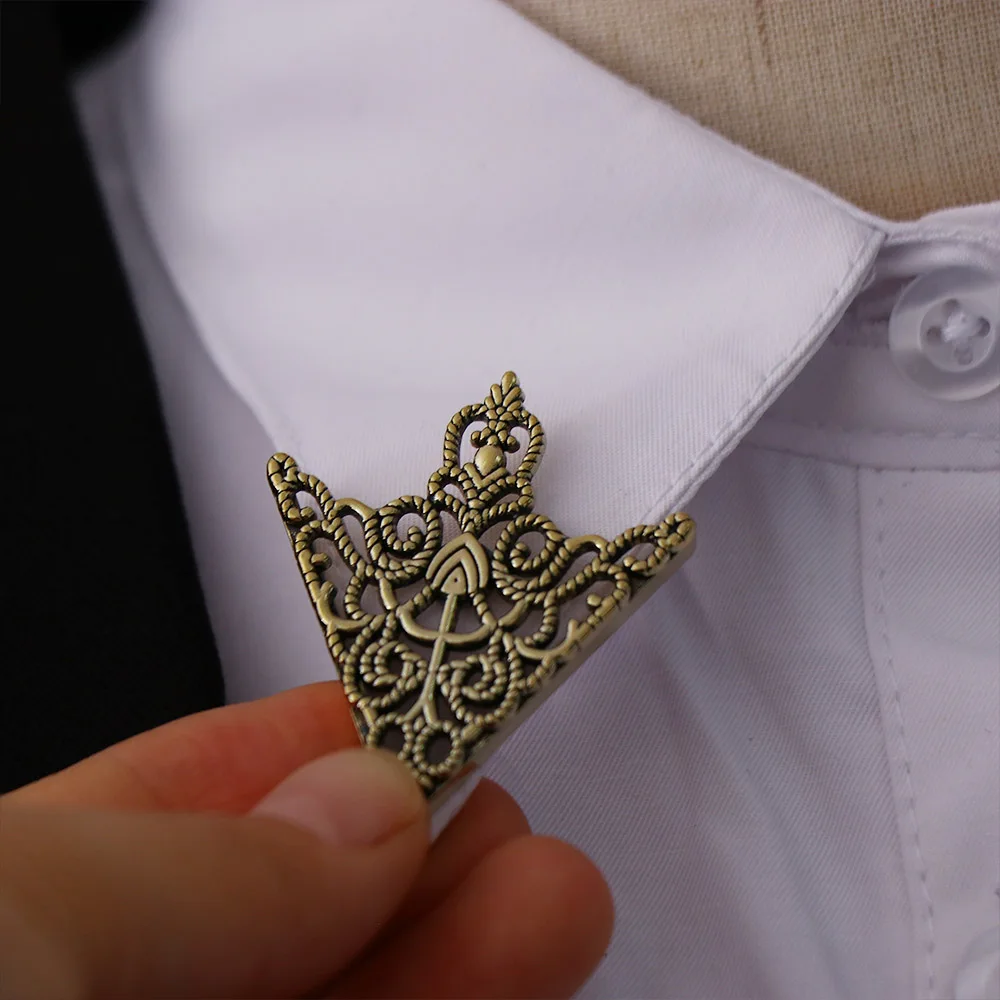 1 Pair Blouse Collar Shirts Collar Lapel Pin Clip Brooch Suit Accessories Jewelry Wedding Party