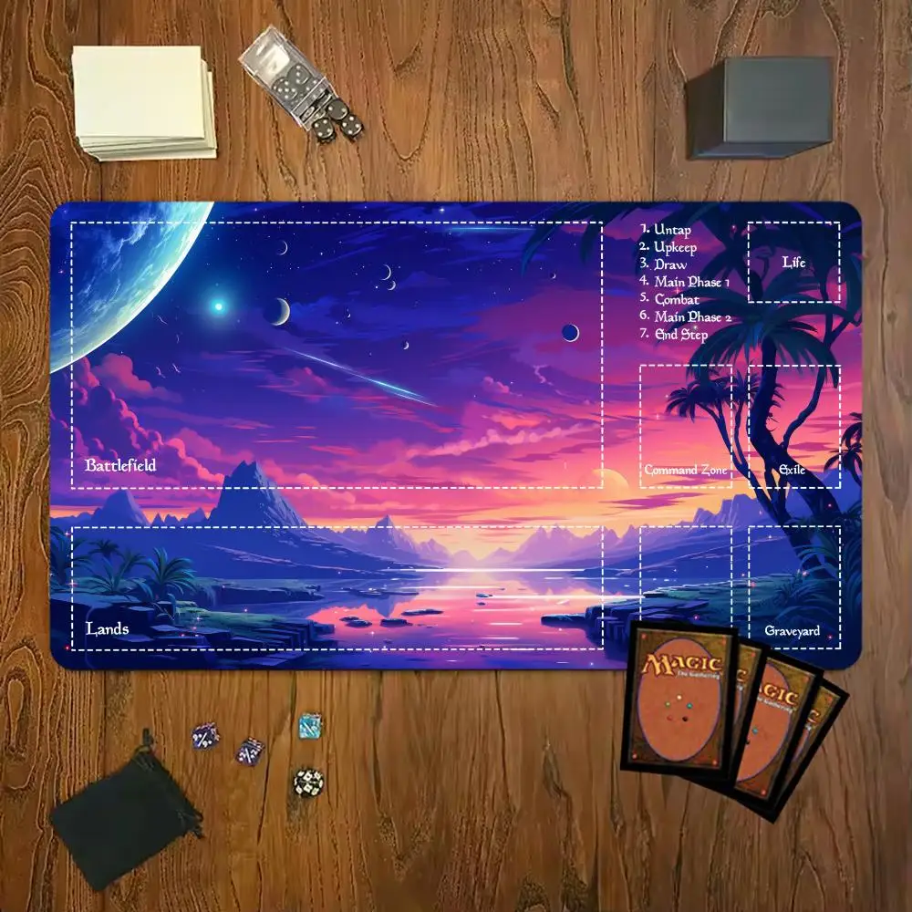 Sunset Scenery Mouse Pad Magic Party Game Mat Durable Rubber for MTG TCG Games 350X600 Mousepad Office Desk Mats Friendly Design