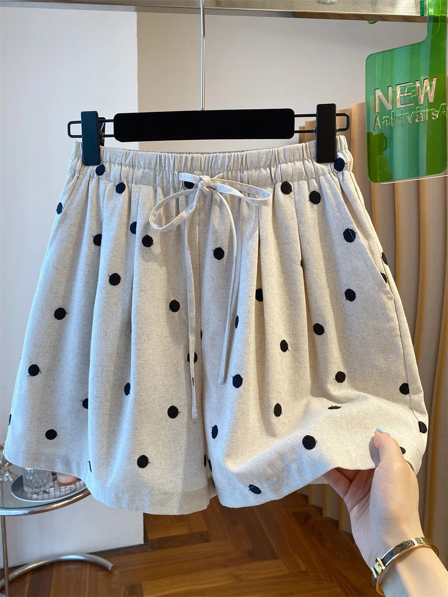 Calças Retro Coreanas de Cintura Alta e Pernas Largas para Mulheres, Leves, Respiráveis, Casuais, Corte Reto Assimétrico