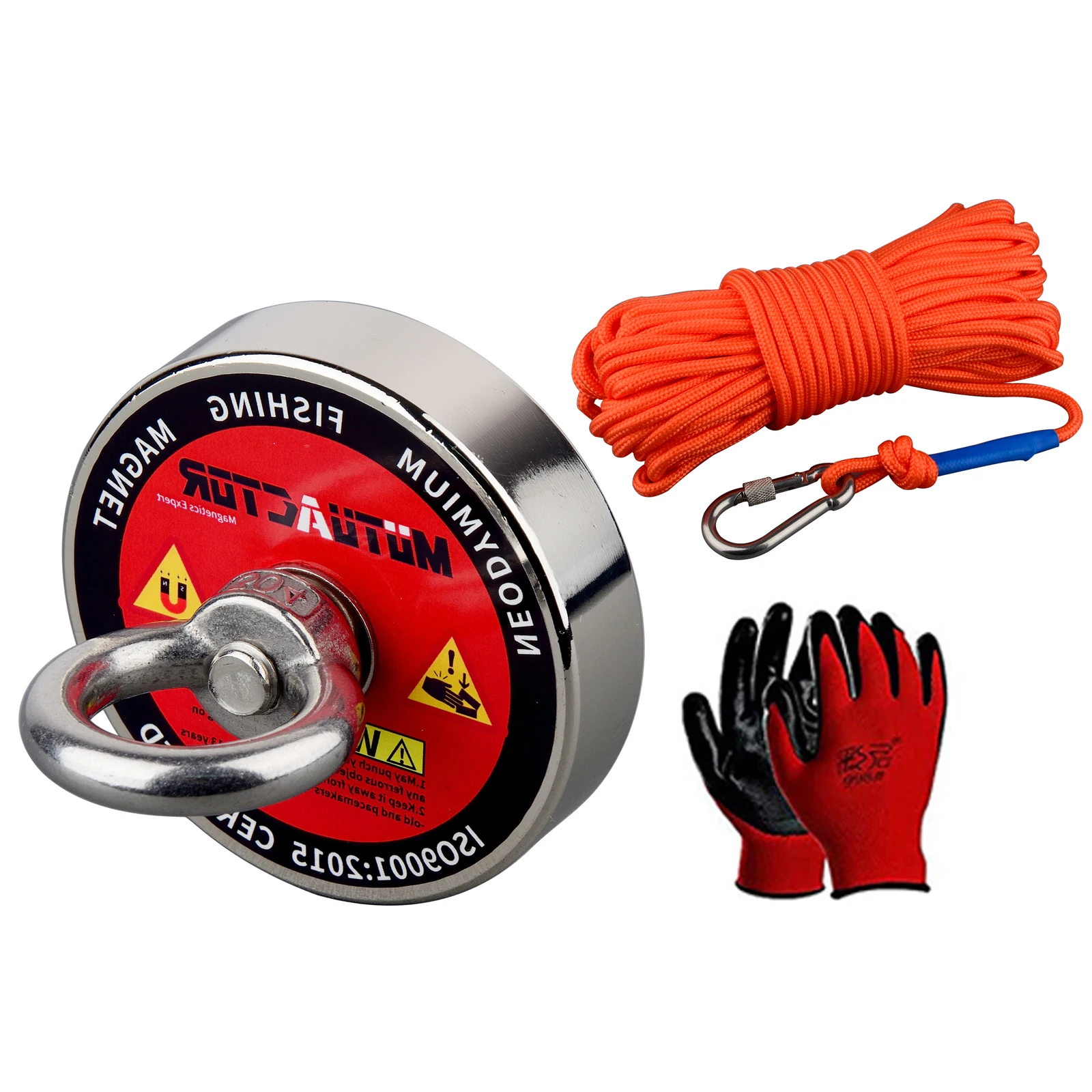 400lb Single side Magnets Fishing Grapping Hook Magnetic Recovery Salvage Strong Retrieval Magnet N52 Neodymium Magnets