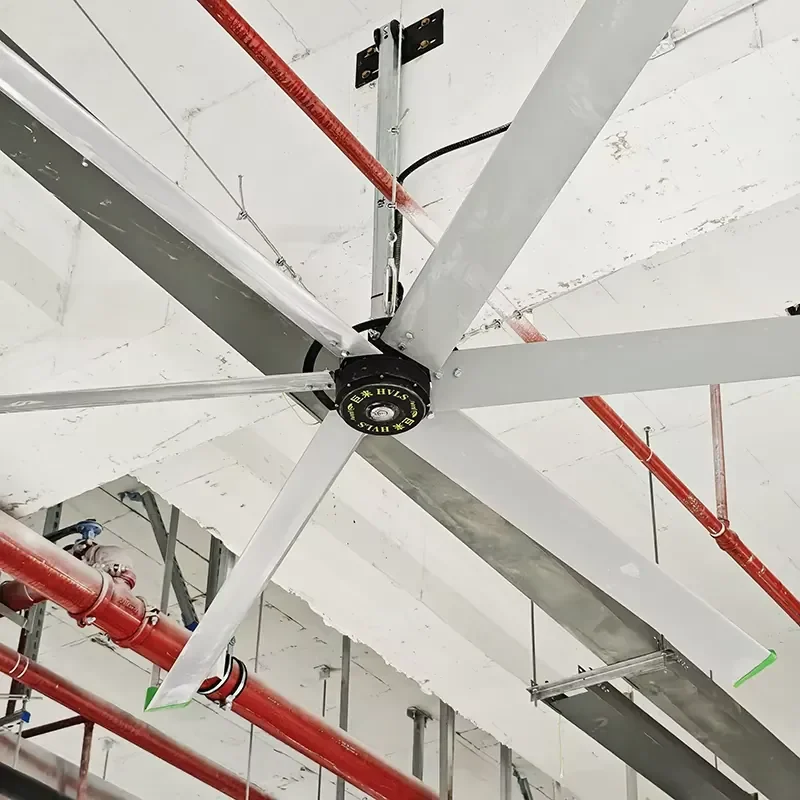 Hot Sale Gym Fan Above 3 Meters Customizable Commercial HVLS Large Ceiling Fan for Church, School Hall & Exhibition Center