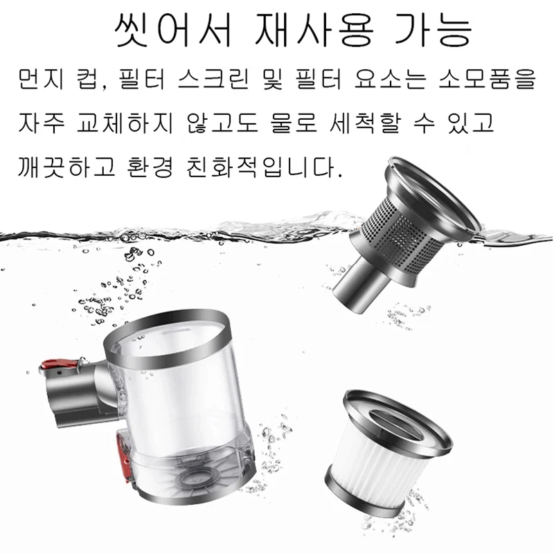 Aspiradora vertical inalámbrica para el hogar y el coche, potente succión de 10kPa, iluminación LED, batería extraíble, barredora eléctrica inalámbrica