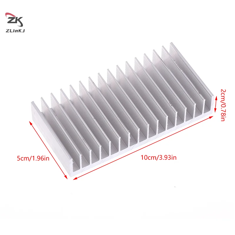 10*2*5cm Aluminiowy radiator Podkładka chłodząca procesor LED IC Chip Cooler Radiator Radiator Ogrzewanie Rozpraszanie ciepła Chłodzenie