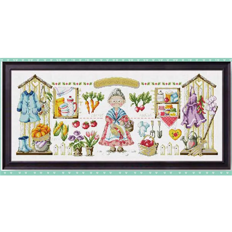 

G117 Stich Cross Stitch Kits Craft Packages Cotton Fabric Floss Counted New Designs Needlework Embroidery Cross-Stitching