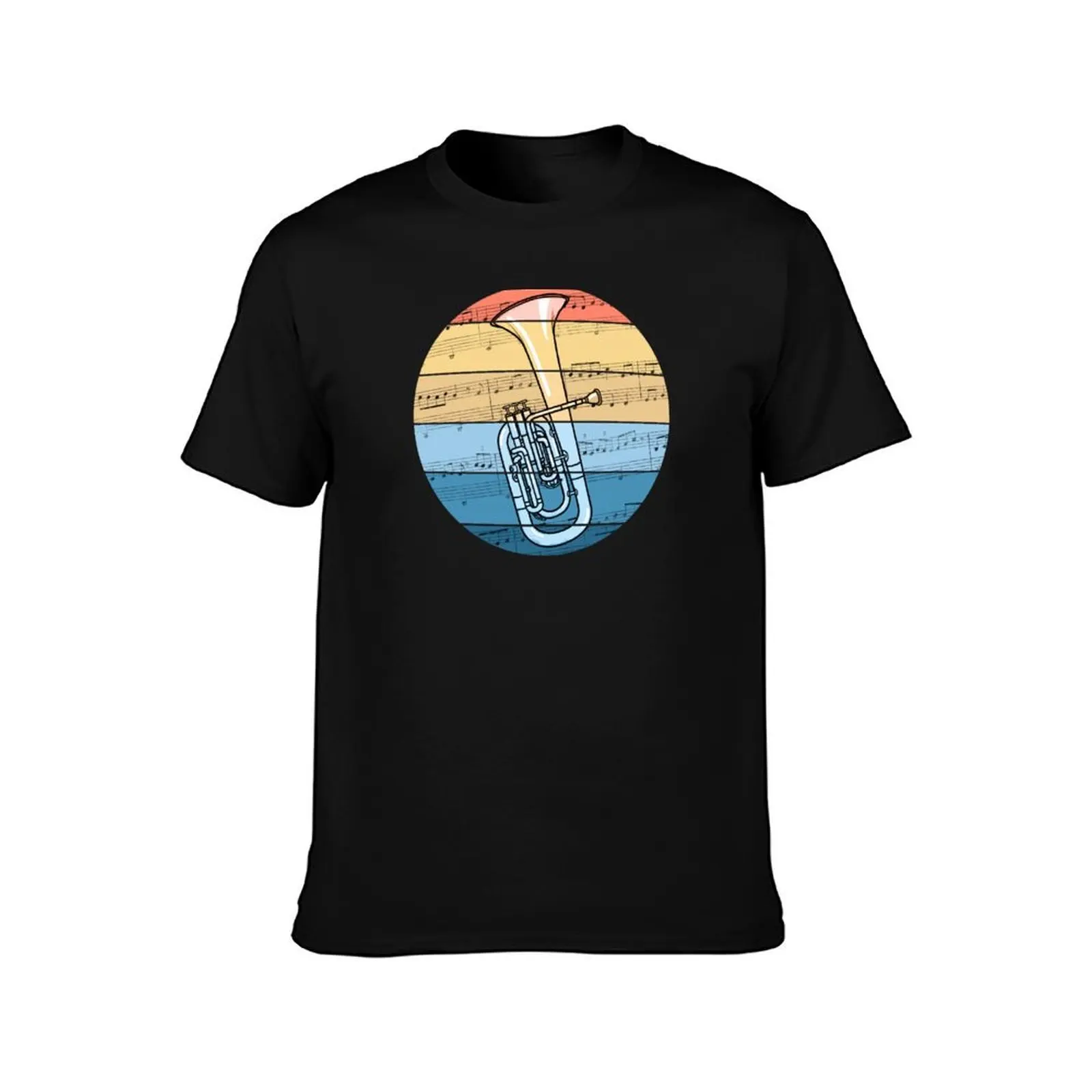 Tenor Horn Music Notation Hornist Brass Musician T-Shirt Simple Trendy Casual T-Shirt