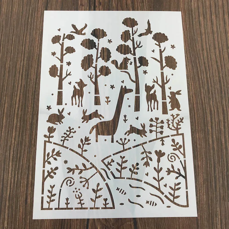 

297*210mm Drawing Painting Stencils for DIY Scrapbook Photo Album Other Animal