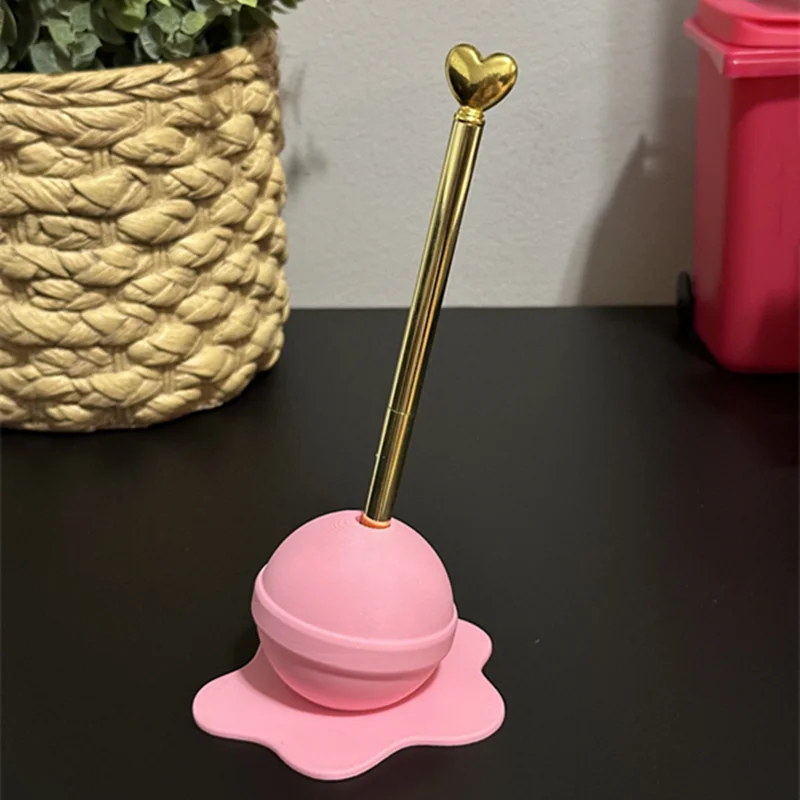 Melting Lollipop Sculpture  Pencil Holder  Art Crafts Desk Ornaments Home Decoration