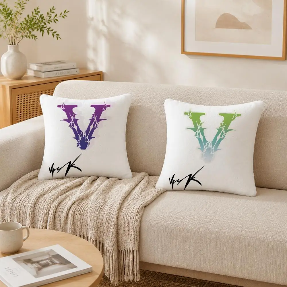 Fashion Logo V-VrUnkS Cushion Cover Plush Decorative Pillow Case With Hidden Zipper Cutecore Room Decor For Home