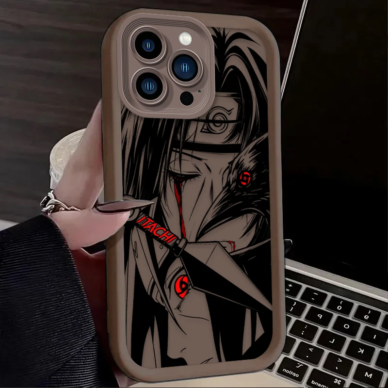 Luxurious Uchiha Itachi Dark Crow Phone Case for IPhone 17 Air 16 16E 15 14 13 12 11 Pro Max X XS X S Max XR SE 2020 SE4 7 8 view 6