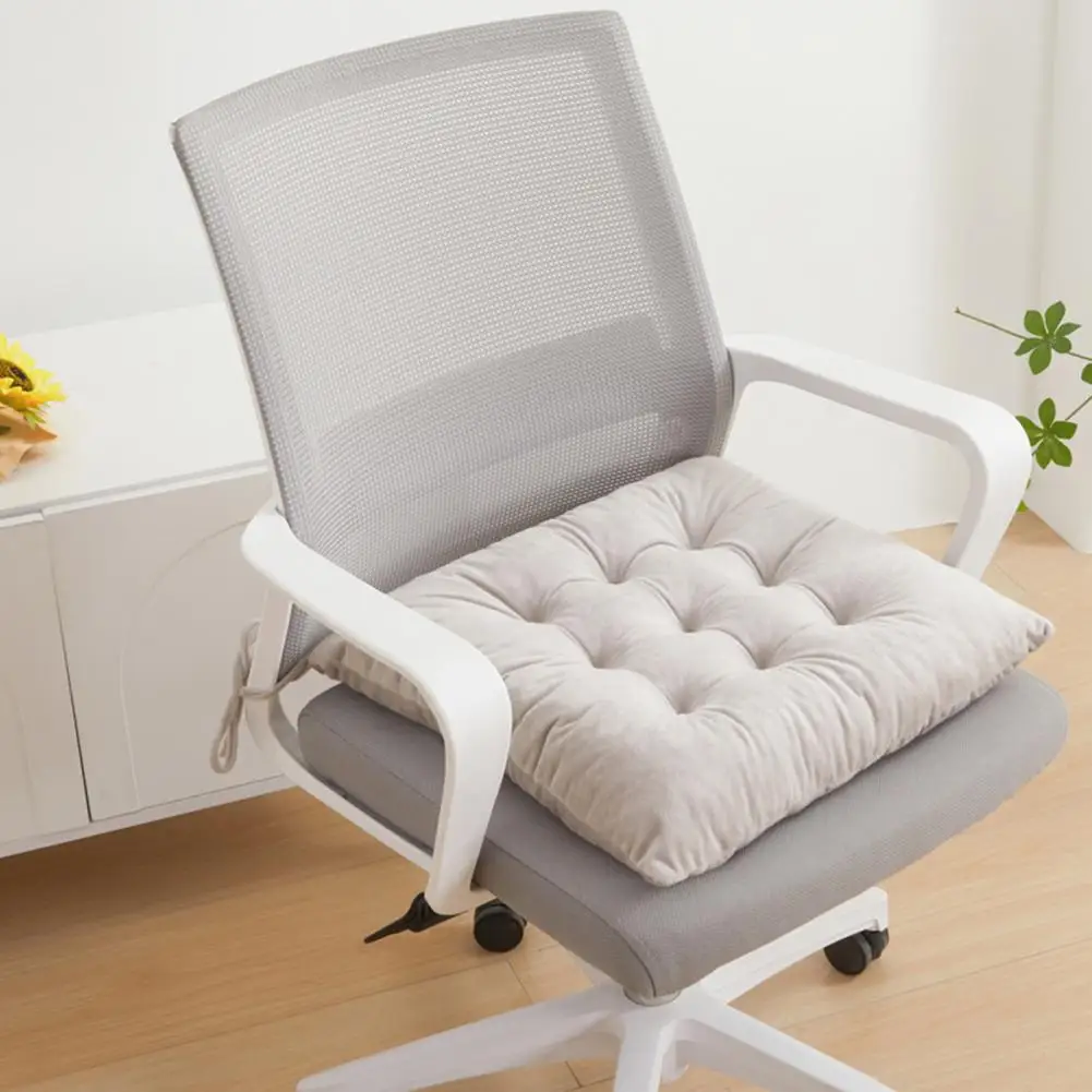 Velvet Seat Pad Comfortable Velvet Seat Cushion with High-elastic Sponge for Long Sitting Anti-slip Design Solid for Extended