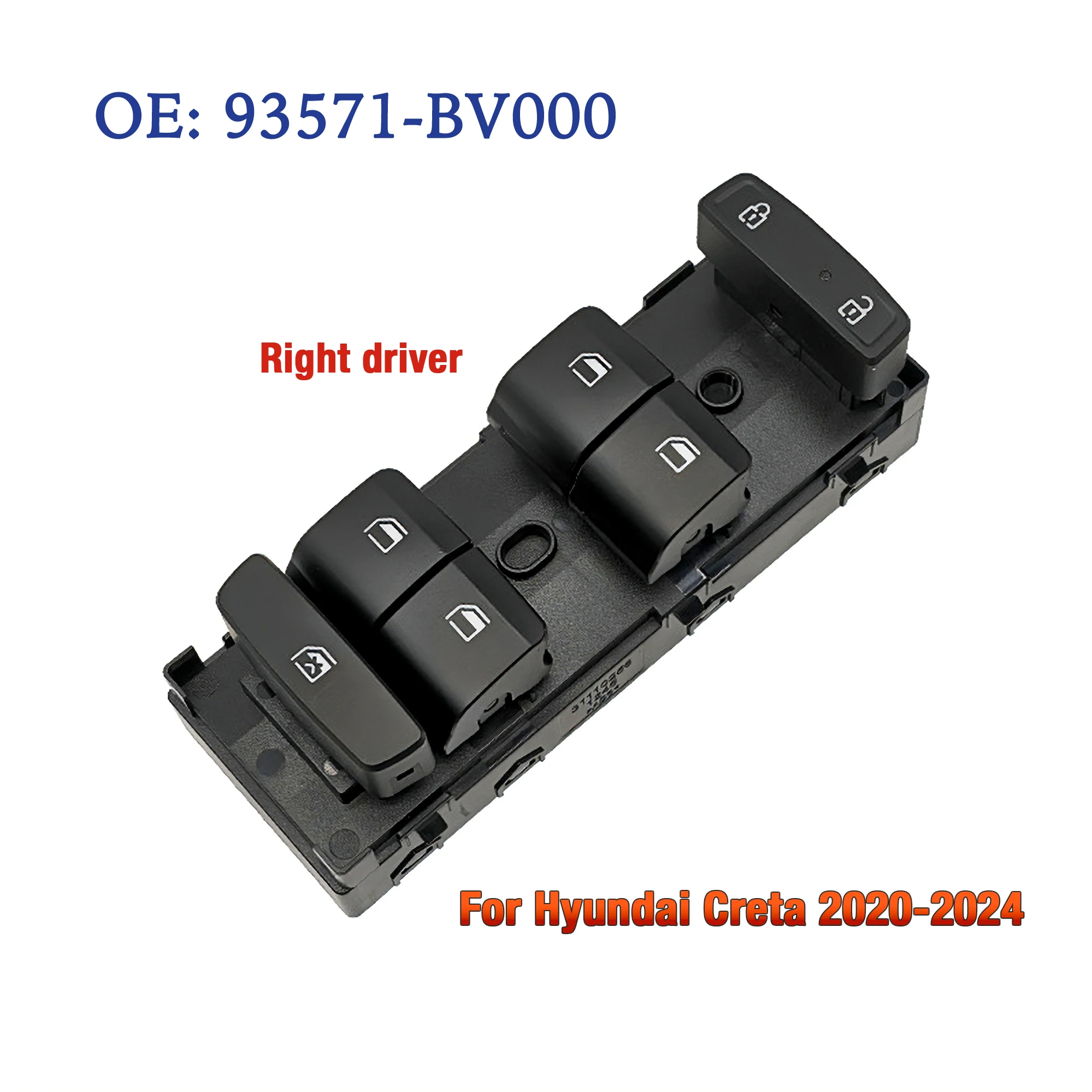 

93571-BV000 93571BV000 для Hyundai Creta 2020 2021 2022 2023 2024, передняя правая кнопка включения управления стеклоподъемником