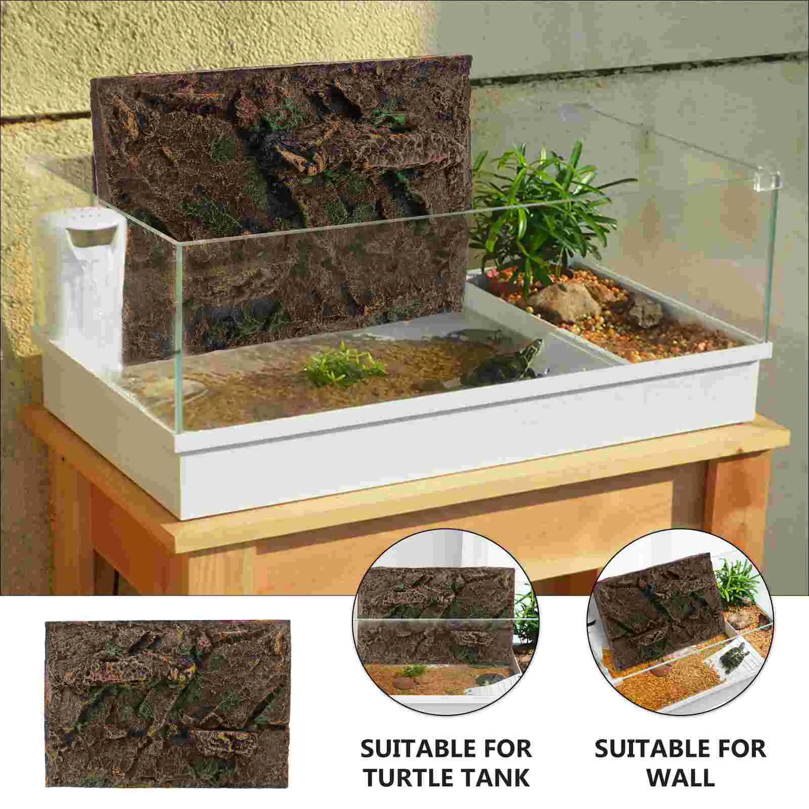 Background Reptile Board Tank Terrarium Decorative Vivarium Aquarium Box 3D Backdropwallpaper Supplies Tortoise Turtle Snake