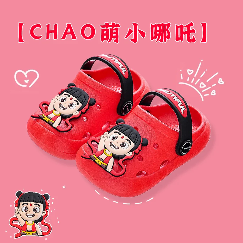 ใหม่ Nezha Ao Bing รองเท้าแตะน่ารักการ์ตูนบุคลิกภาพแฟชั่นฤดูร้อนบ้านเด็กชายและเด็กหญิงรองเท้าแตะของขวัญวันเกิด