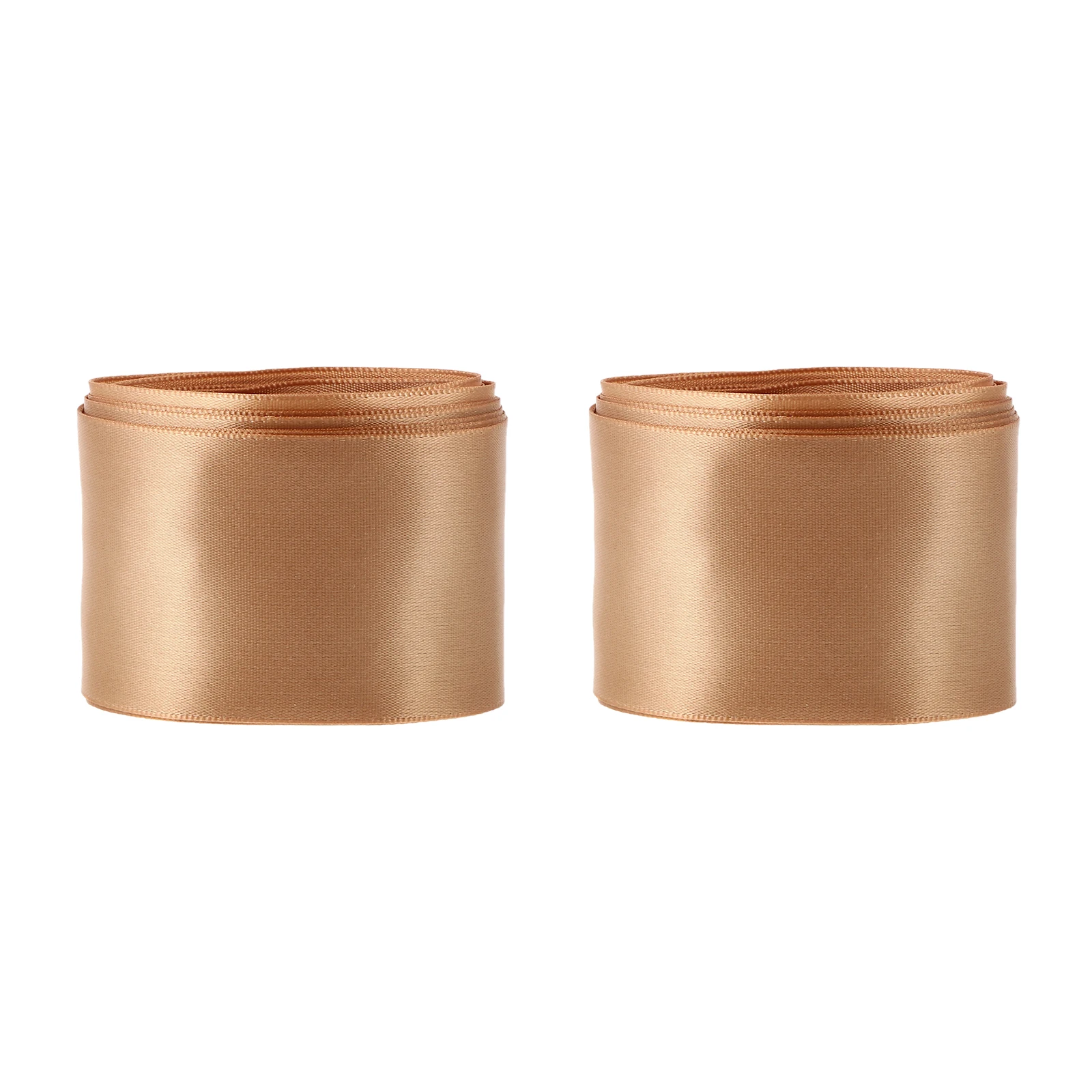 

2 Rolls 5cm Wide Gold Ribbons Holiday Gift Box Crafting Decorative DIY Ribbon Present Wrapping Storage Practical