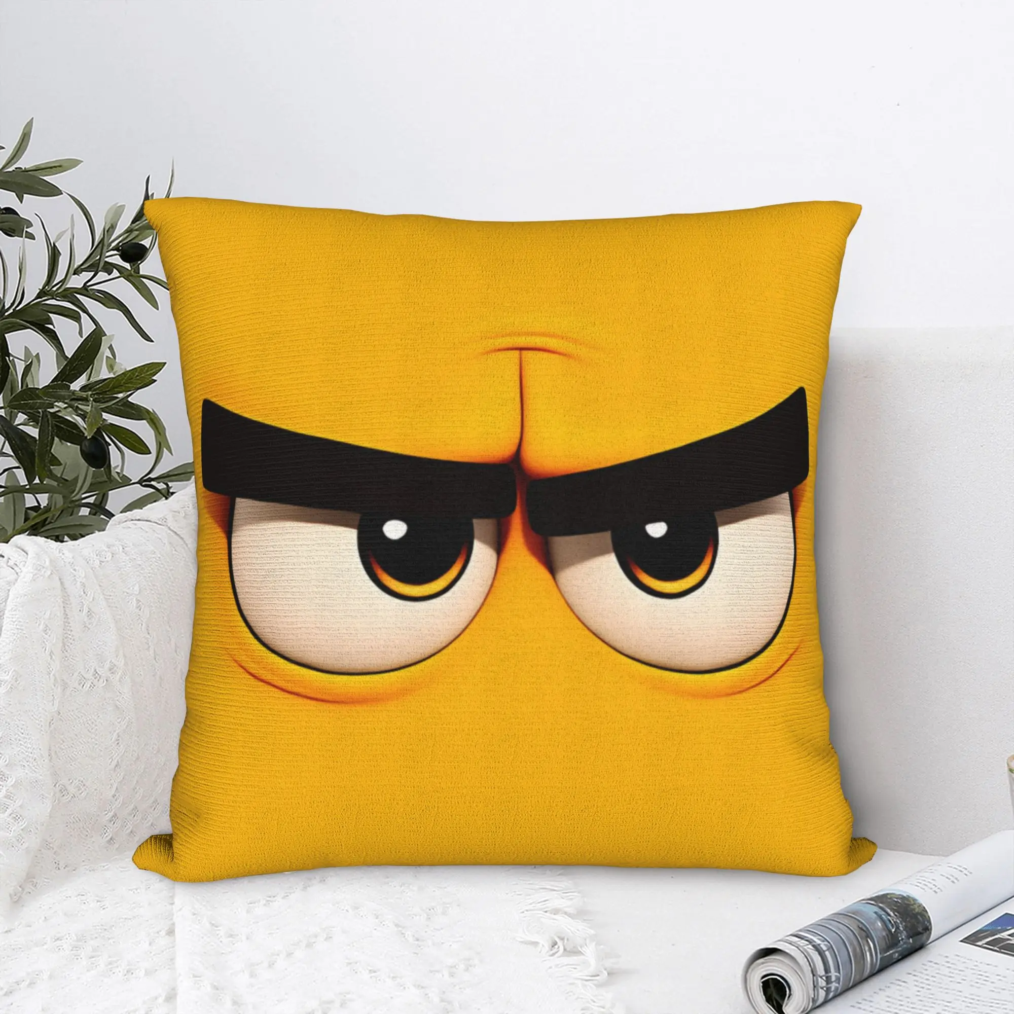 Cartoon Face Meme Of An Evil Looking Pillow Case  Comfy Pillow Cover Fashion Pillowcases For Living Room Sofa