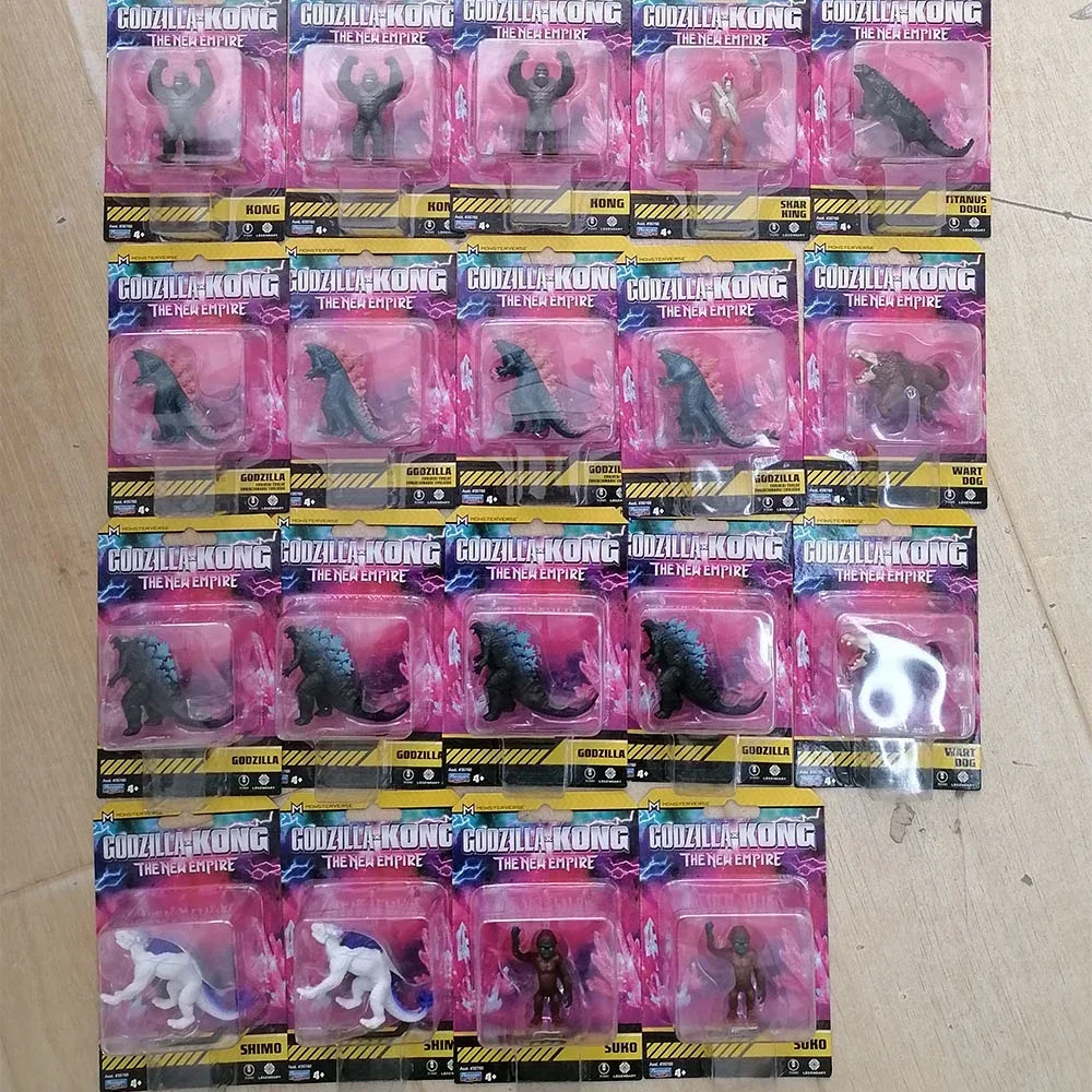 Godzilla VS Kong الإمبراطورية الجديدة مجموعة شخصيات الحركة الصغيرة Suko Doug Skar King Beast Gojira لعبة مجسمة صبي هدايا عيد ميلاد للأطفال